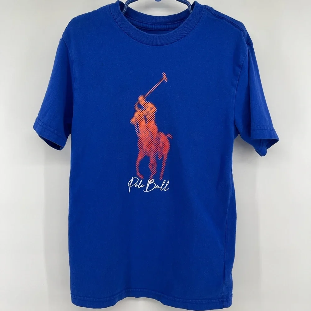 Polo Ralph Lauren Blue Kids Shirt‎ Polo Ball Jockey Boys 8